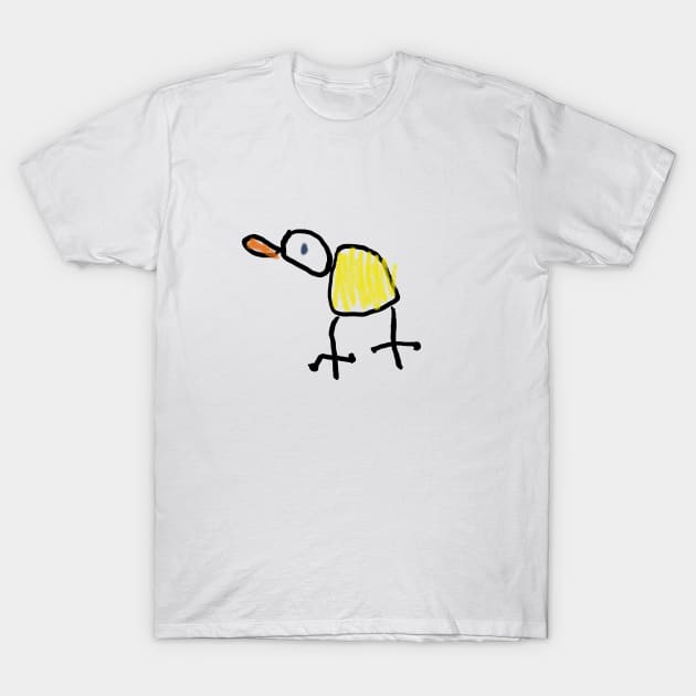 Sketch of a bird, chick. Inspired by child's drawing T-Shirt by renee1ty